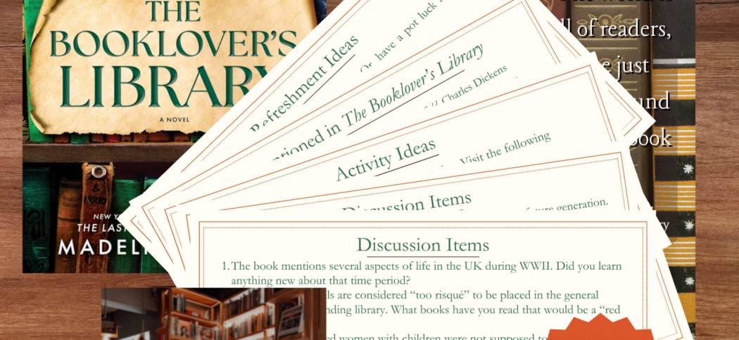 Booklovers Library Book Club Kit for The Booklover's Library - Digital Download Only ...