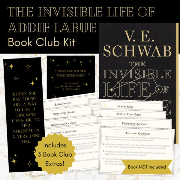 The Invisible Life of Addie LaRue by V.E. Schwab Book Club Kit