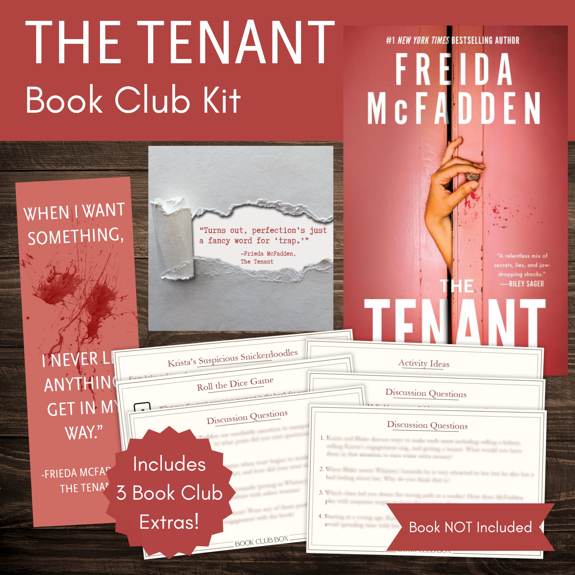 The Tenant by Frieda McFadden Book Club Kit