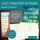 Last Twilight in Paris by Pam Jenoff Book Club Kit