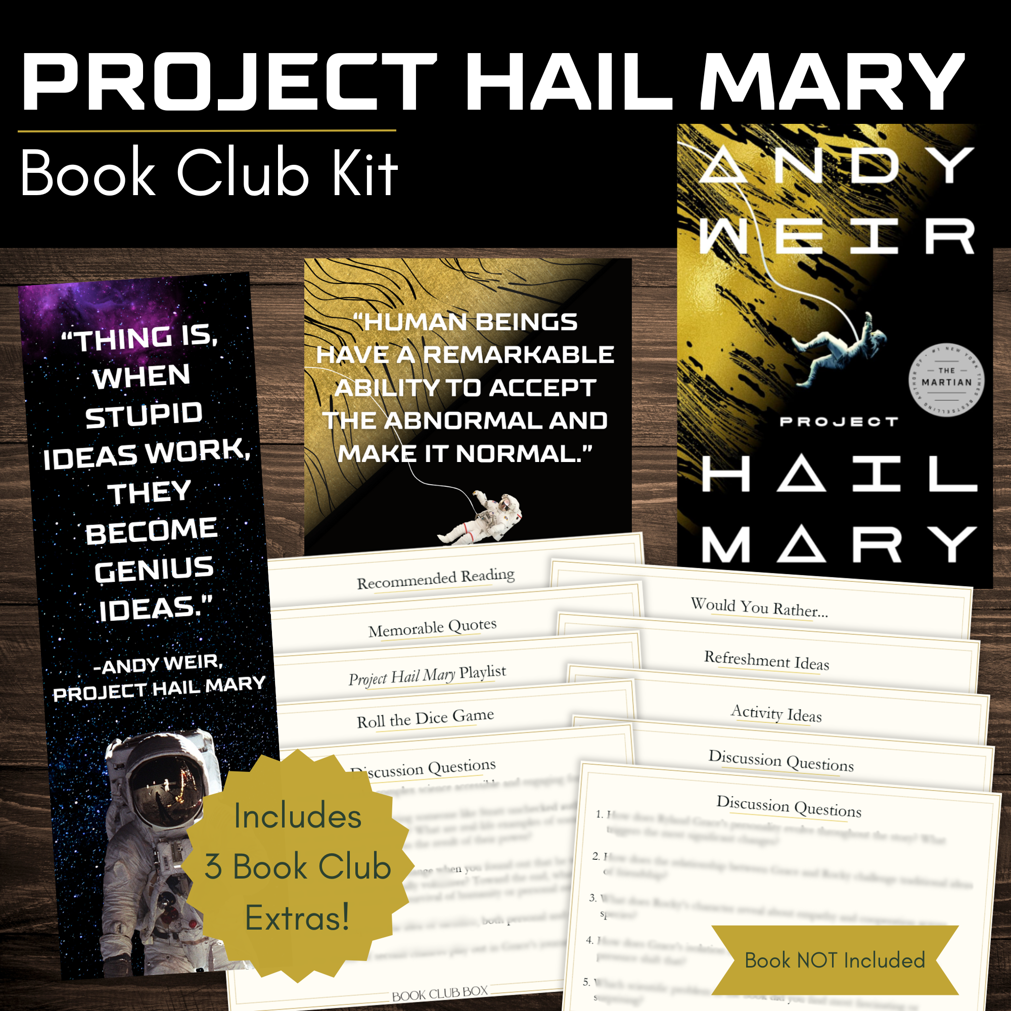 Project Hail Mary by Andy Weir Book Club Kit