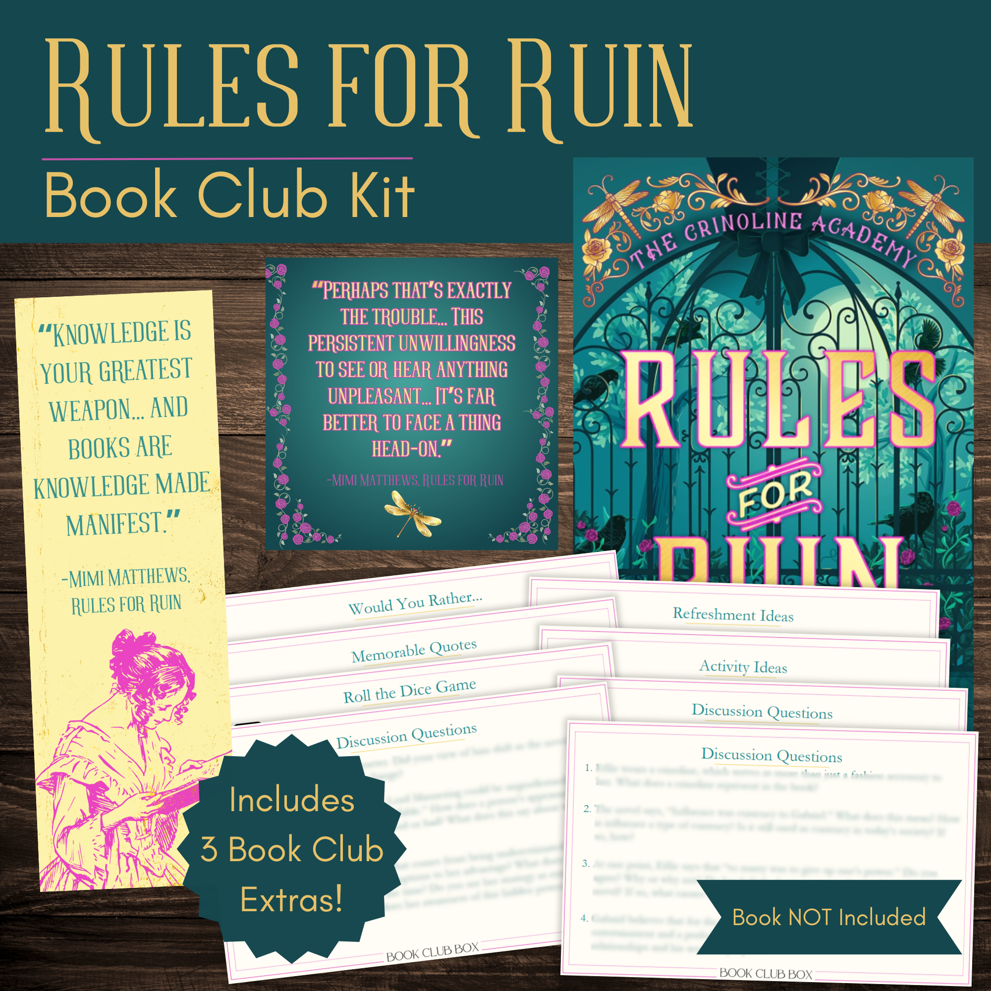 Rules for Ruin by Mimi Matthews Book Club Kit